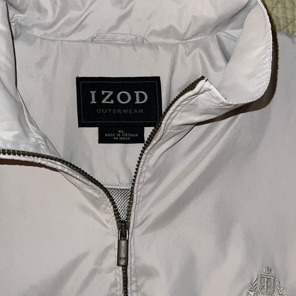 Izod Size XL Zipup Cream Jacket - Picture 11 of 14